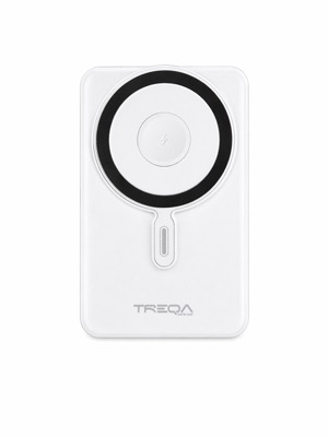 باور بانك TREQA مغناطيسي لاسلكي متعدد الاستخدامات بسعة 10000mAh - منظر أمامي
