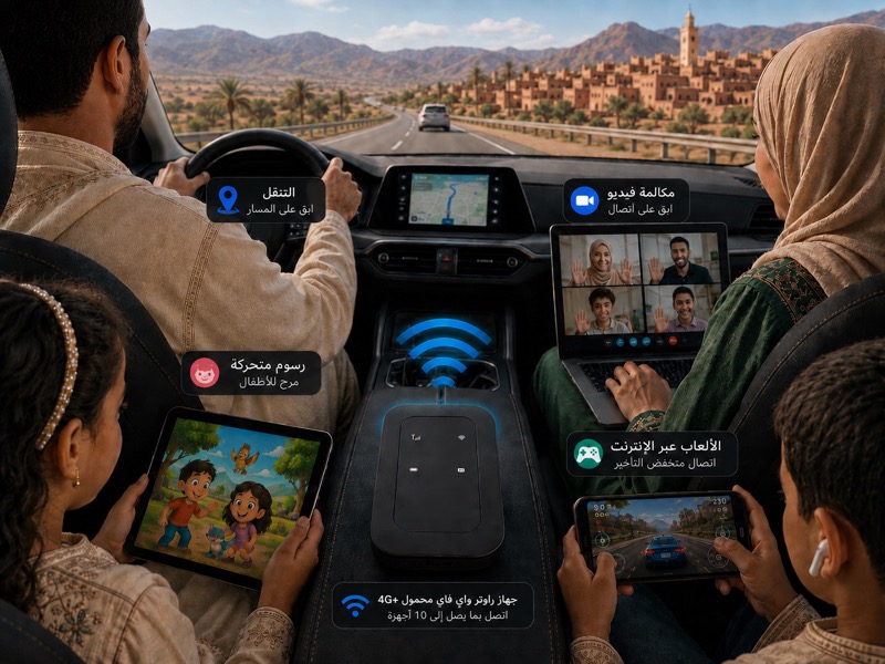 راوتر واي فاي متنقل +4G مع بطارية مدمجة - نمط الحياة